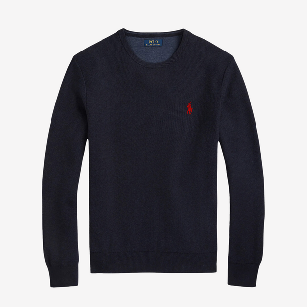 Polo Ralph Lauren TEXTURED COTTON CREWNECK SWEATER - Jumper