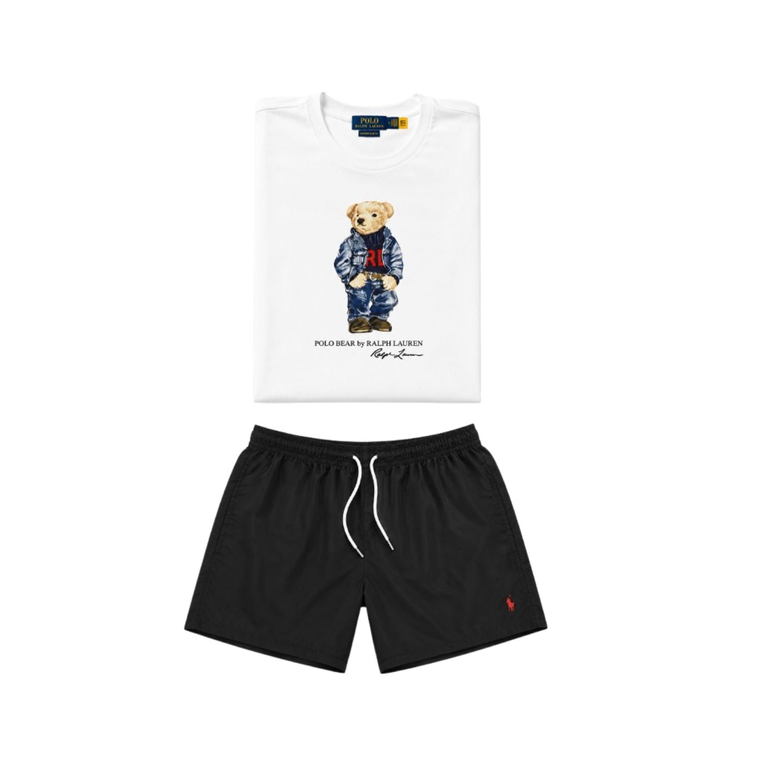 White bear t-shirt combo shorts (Unisex)