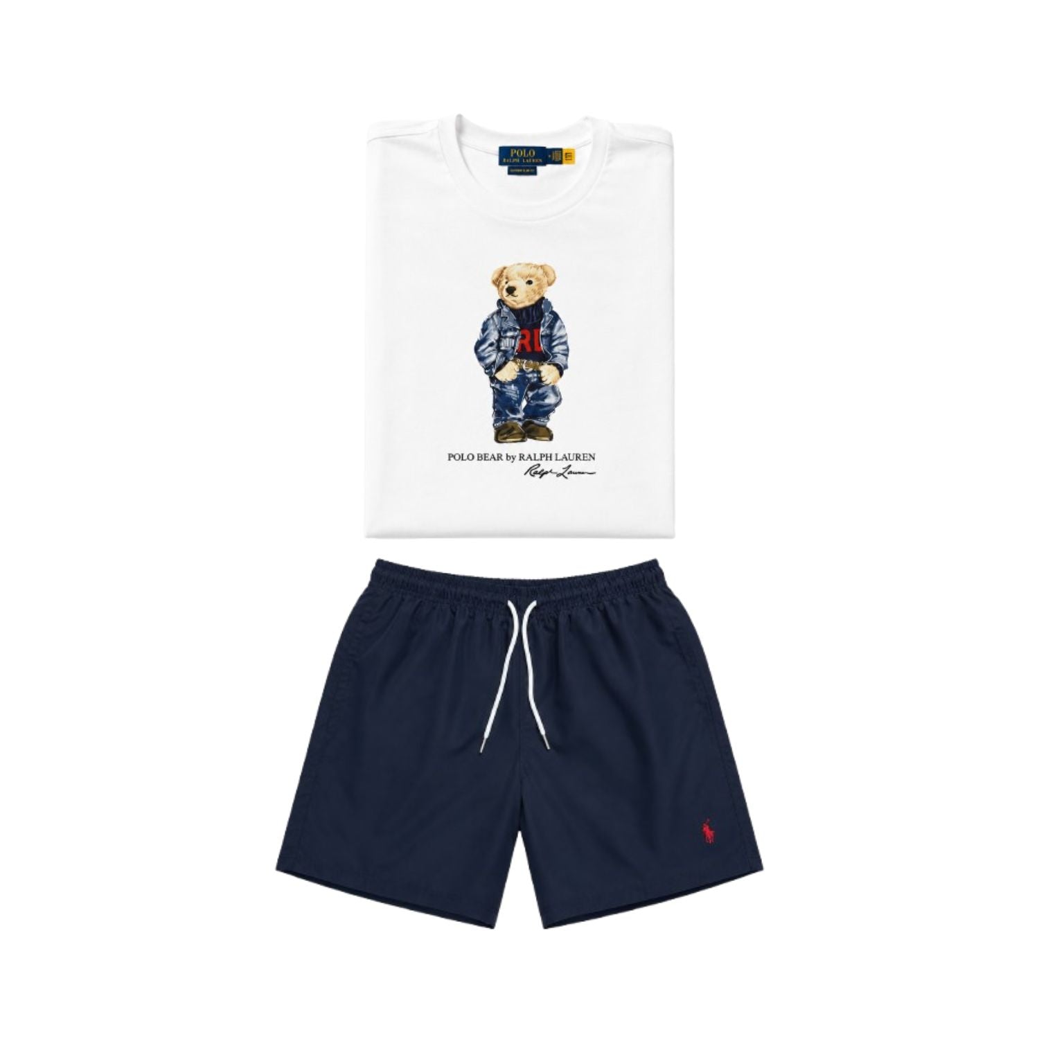 White bear t-shirt combo shorts (Unisex)
