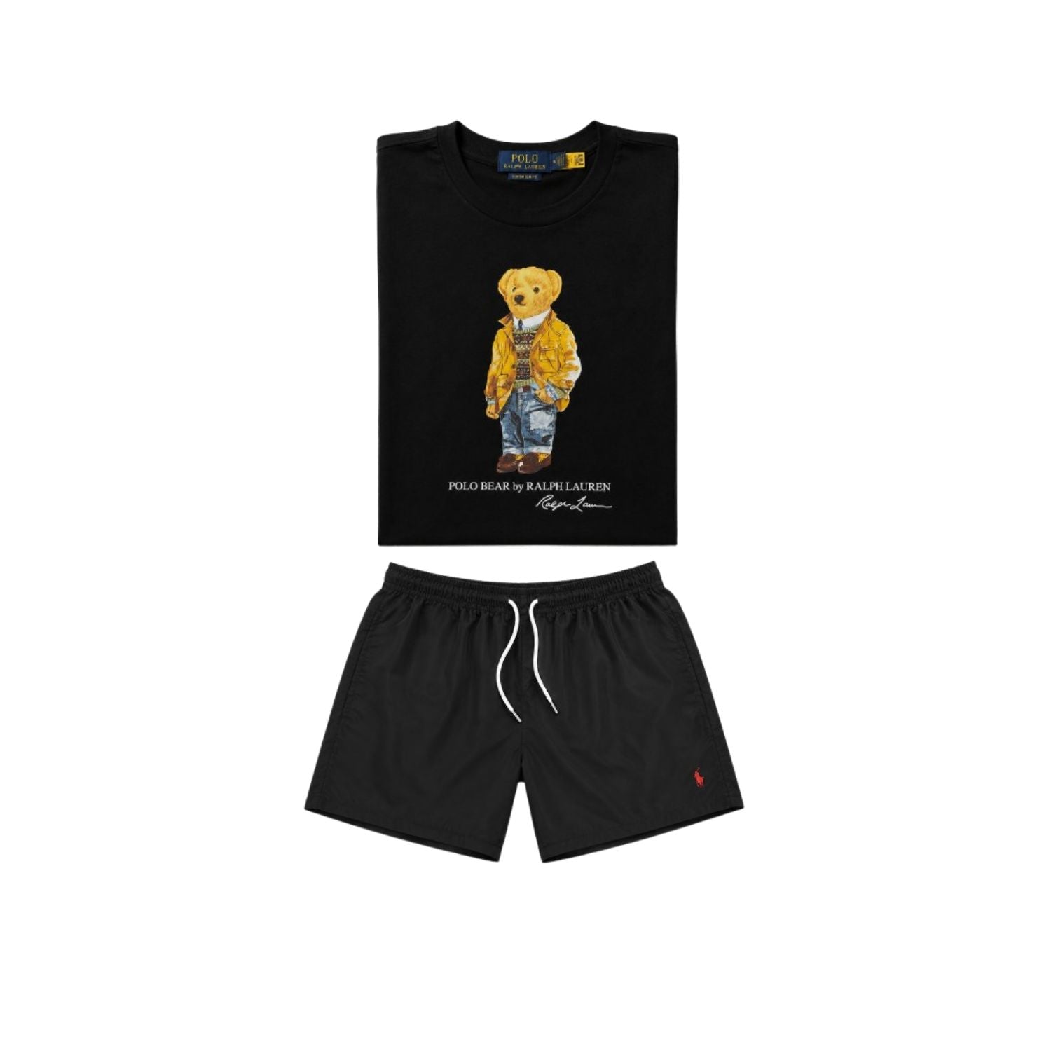 Black bear t-shirt combo shorts (Unisex)