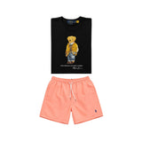 Black bear t-shirt combo shorts (Unisex)