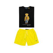 Black bear t-shirt combo shorts (Unisex)