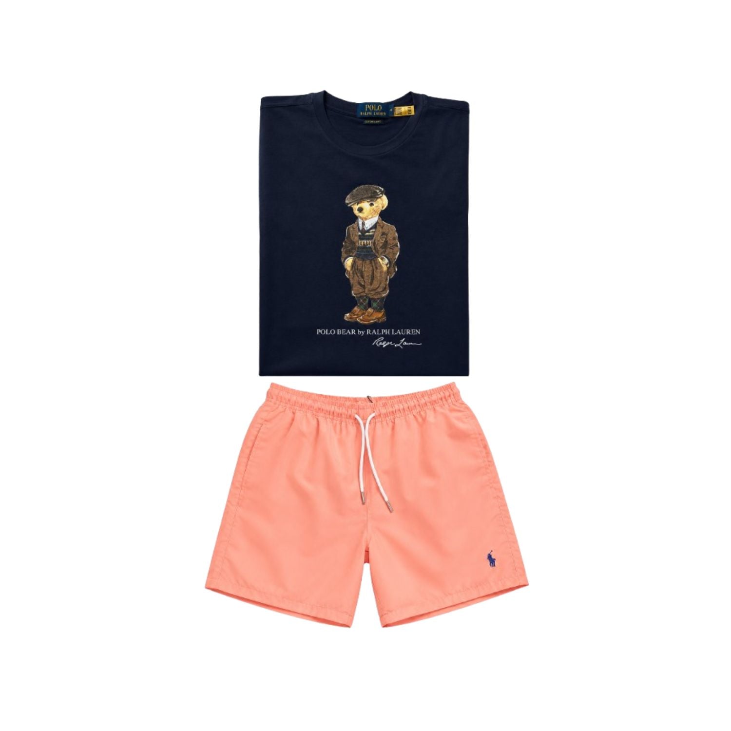 Navy blue bear t-shirt combo shorts (Unisex)