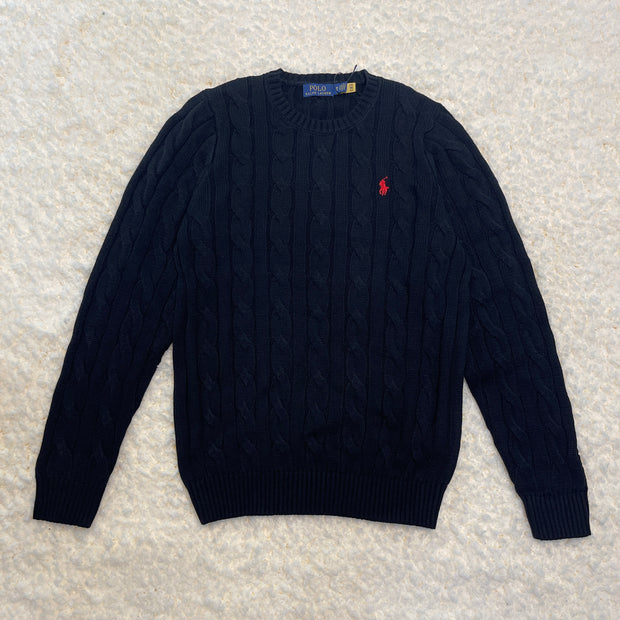 Cable-Knit Cotton Sweater