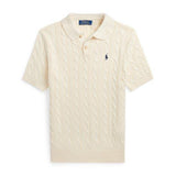Cable-Knit Polo-Collar Shirt