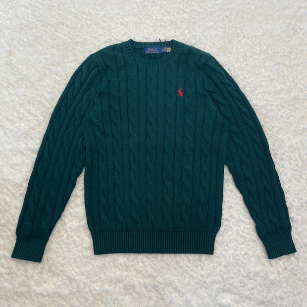 Cable-Knit Cotton Sweater