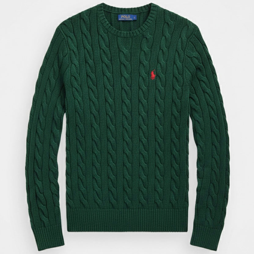Cable-Knit Cotton Sweater