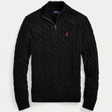 Cable-Knit Quarter-Zip Sweater