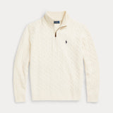 Cable-Knit Quarter-Zip Sweater