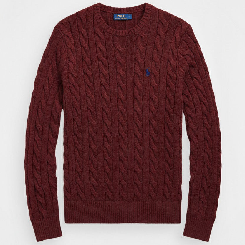 Cable-Knit Cotton Sweater