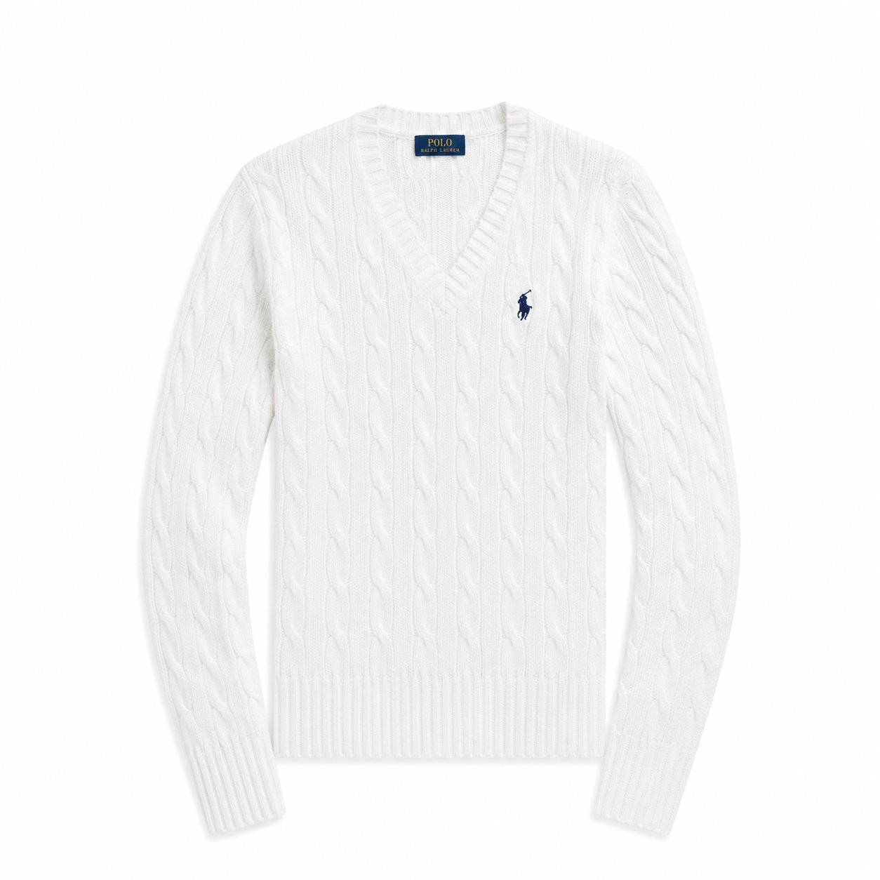 Cable-Knit V-Neck Women Sweater