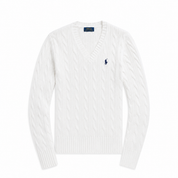 Cable-Knit V-Neck Women Sweater