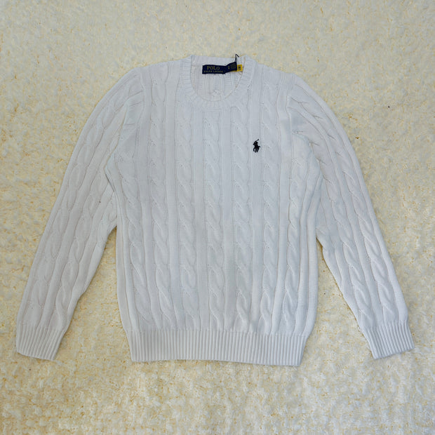 Cable-Knit Cotton Sweater